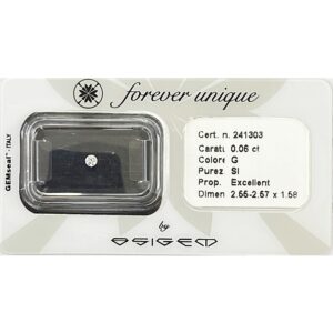 Gyémánt 006ct 241303 Osigem-Responsible Jewellery Council-Forever unique