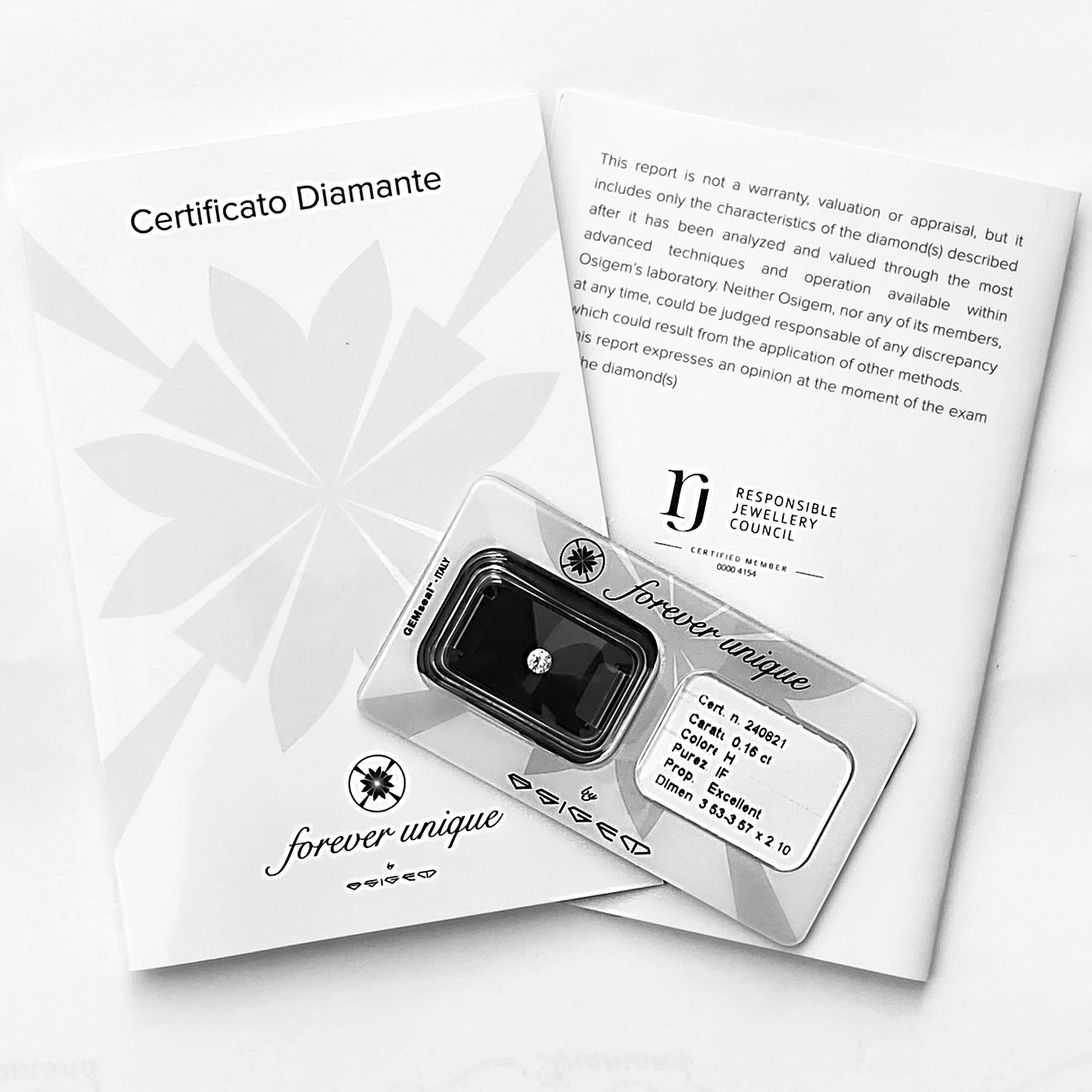 Gyémánt 016ct 240821 Osigem-Responsible Jewellery Council-Forever unique - Image 2