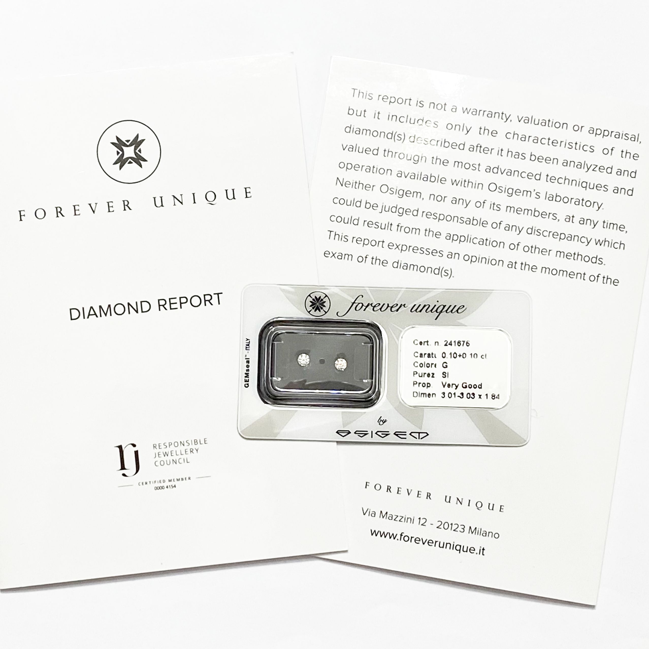 Gyémánt 020ct 241676 Osigem-Responsible Jewellery Council-Forever unique - Image 2