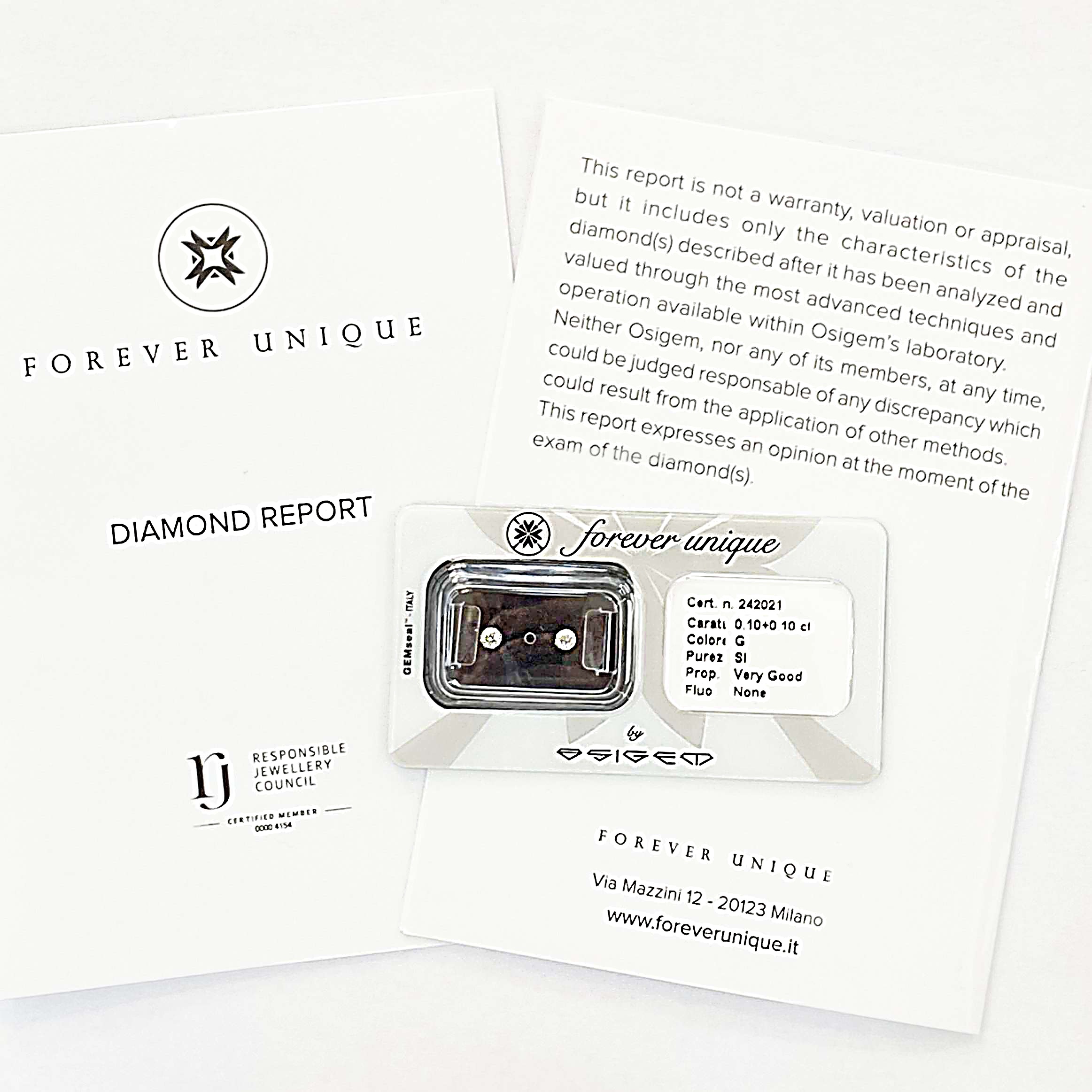 Gyémánt 020ct 242021 Osigem-Responsible Jewellery Council-Forever unique - Image 2