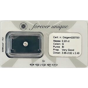 Gyémánt 023ct 2207001 Osigem-Responsible Jewellery Council-Forever unique