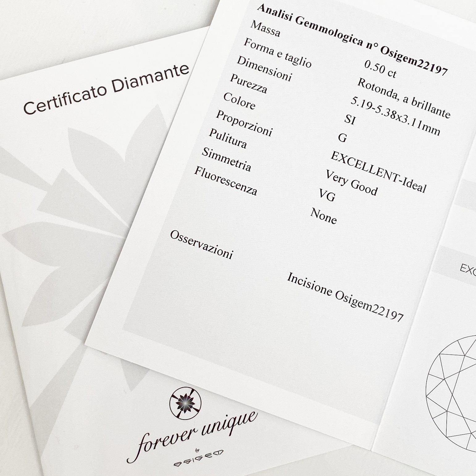 Gyémánt 050ct 22197 Osigem-Responsible Jewellery Council-Forever unique - Image 2