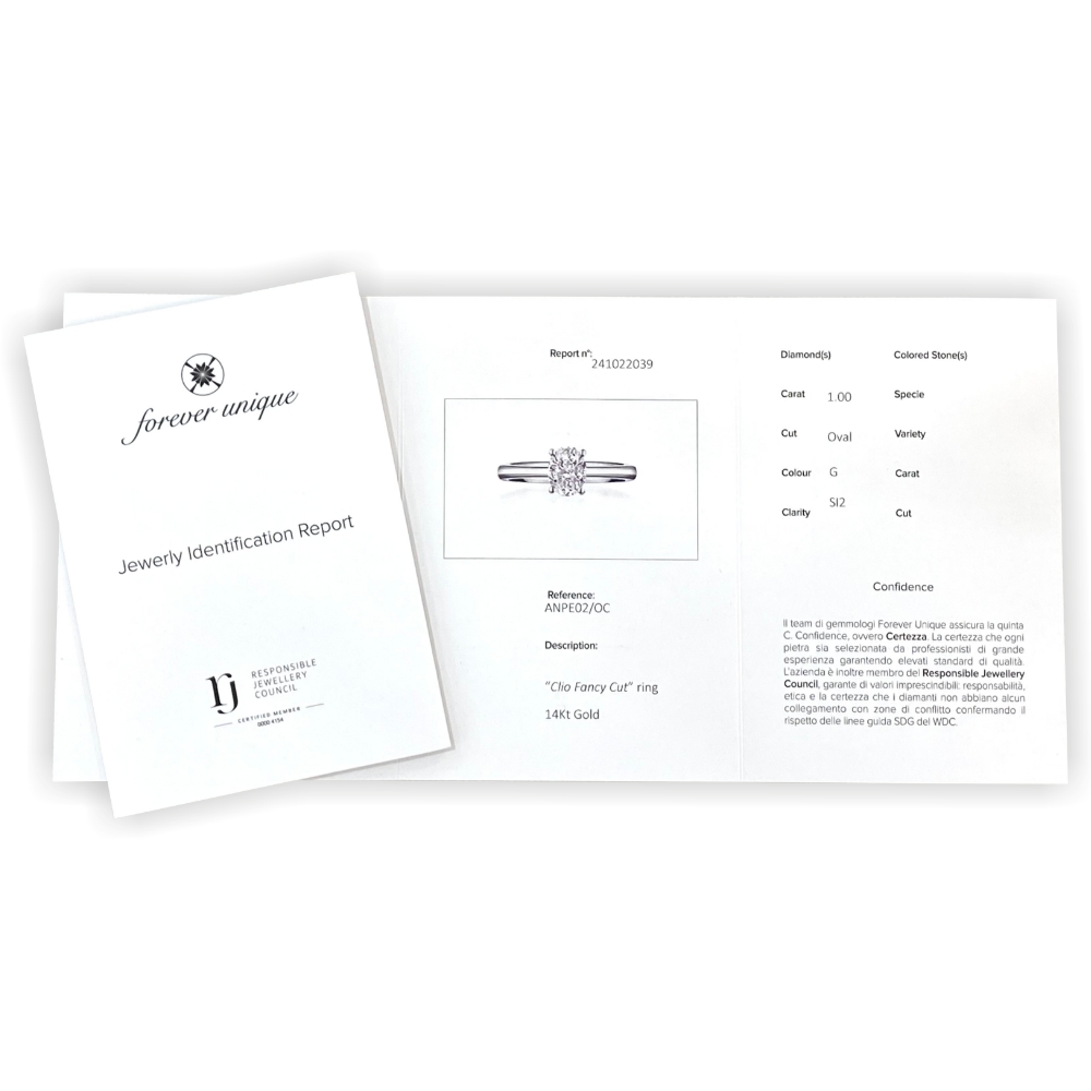 Gyémánt 1ct oval 241022039 Osigem-Responsible Jewellery Council-Forever unique - Image 2