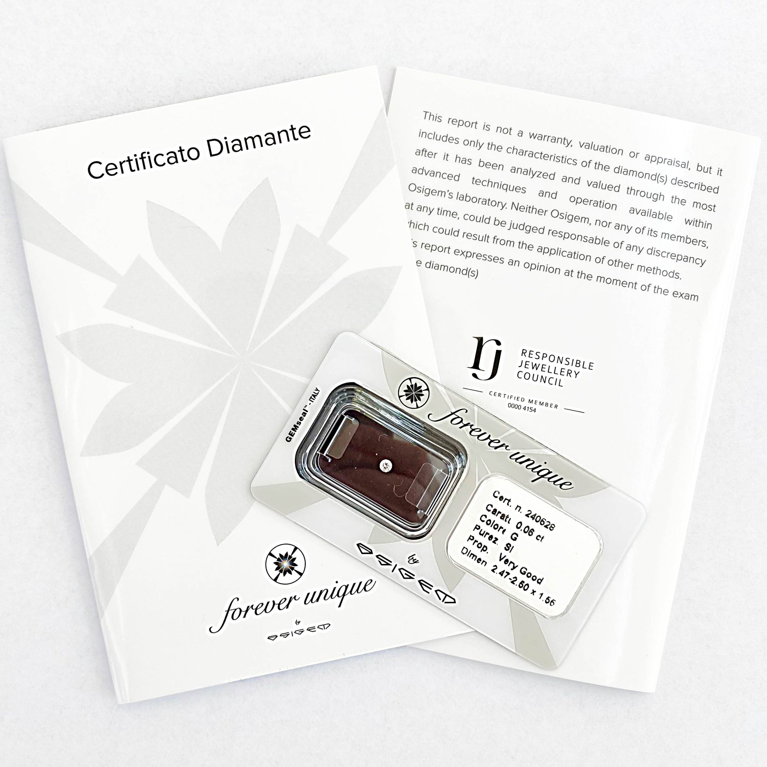 Gyémánt 006ct 240628 Osigem-Responsible Jewellery Council-Forever unique - Image 2