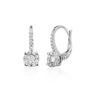 Gyémánt fülbevaló fehér Osigem Responsible Jewellery Council