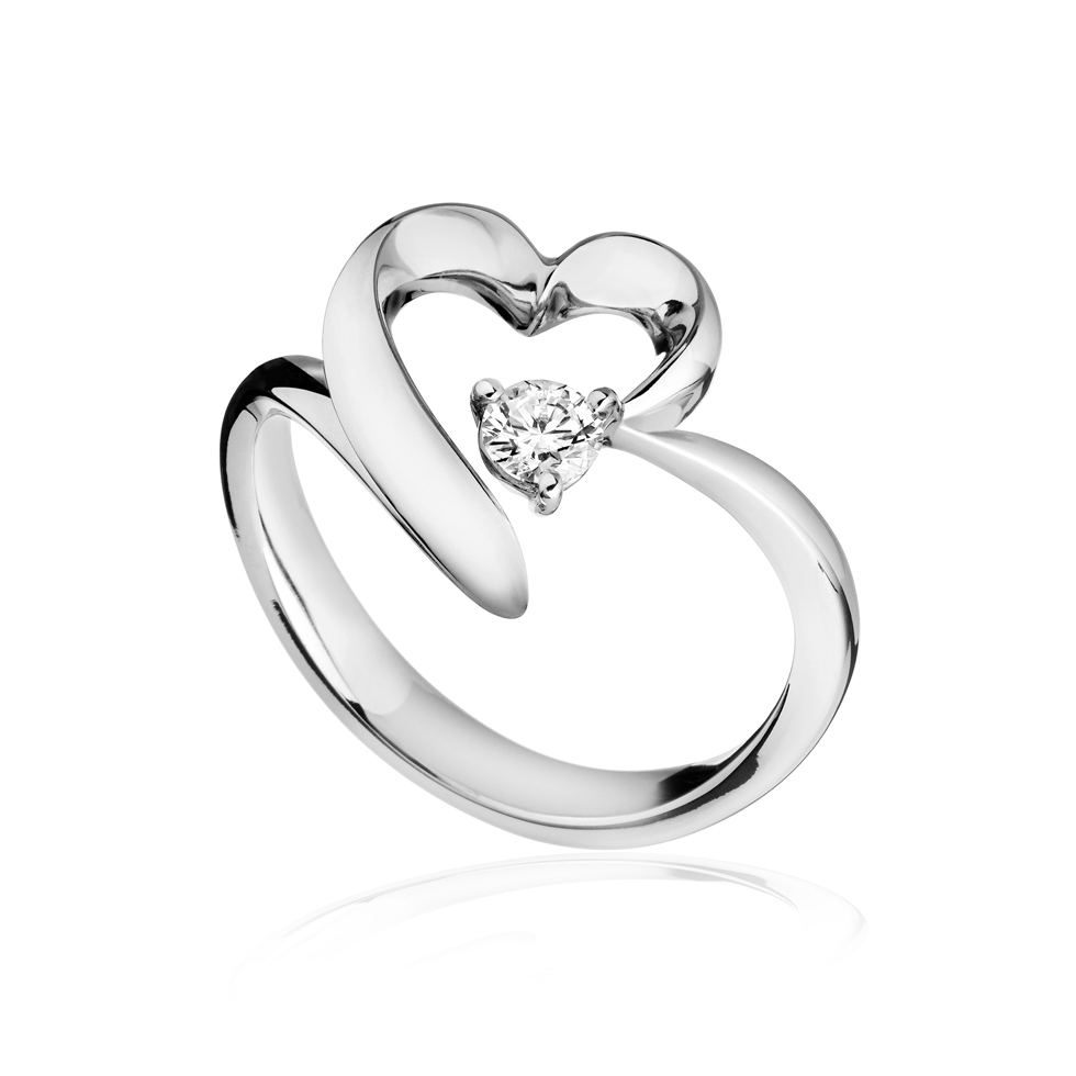 Gyémánt gyűrű szív Osigem-Responsible Jewellery Council-Forever unique