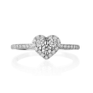 Gyémánt gyűrű szív Osigem-Responsible Jewellery Council-Forever unique